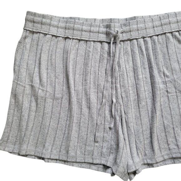 NWOT BP. Wide Ribbed Cozy Drawstring Gret Atleisure Casual High Waist Shorts 3X - Picture 1 of 6